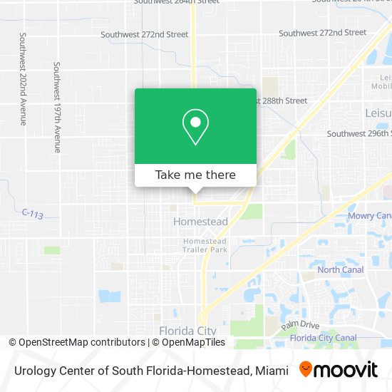 Urology Center of South Florida-Homestead map