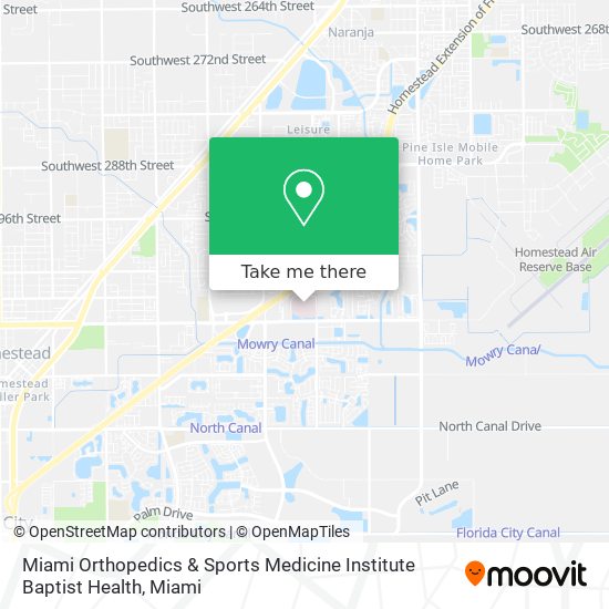 Mapa de Miami Orthopedics & Sports Medicine Institute Baptist Health
