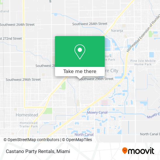 Castano Party Rentals map