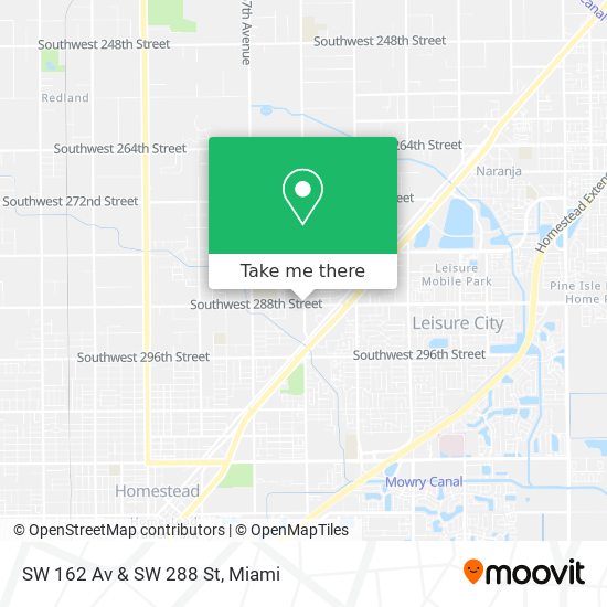 SW 162 Av & SW 288 St map