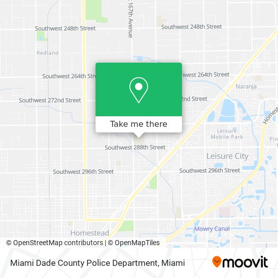 Mapa de Miami Dade County Police Department