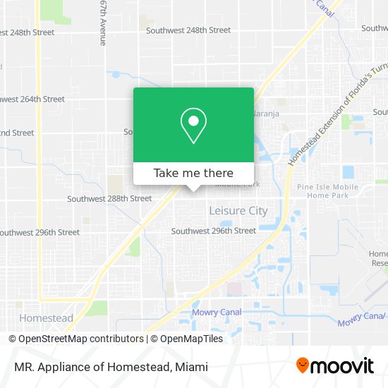 MR. Appliance of Homestead map