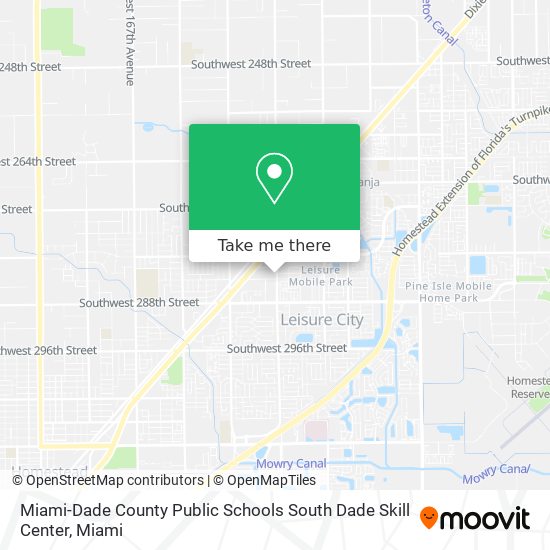 Miami-Dade County Public Schools South Dade Skill Center map