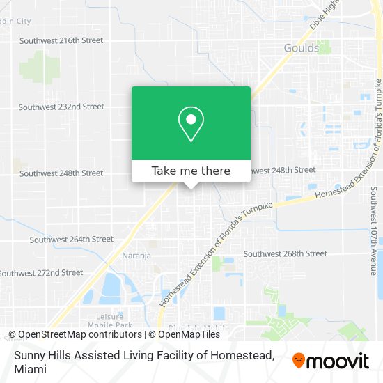 Sunny Hills Assisted Living Facility of Homestead map