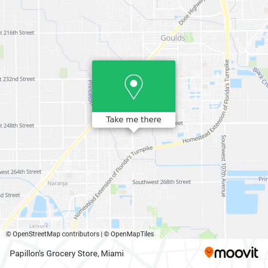 Papillon's Grocery Store map