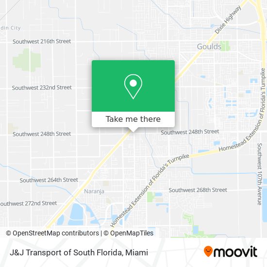 J&J Transport of South Florida map