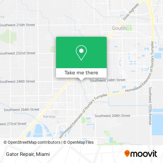 Gator Repair map