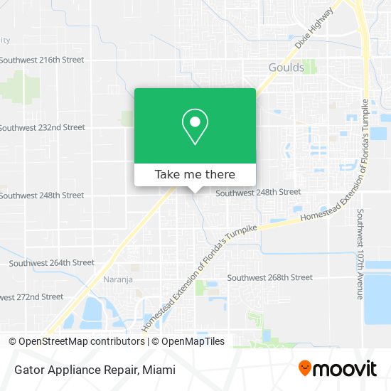 Gator Appliance Repair map