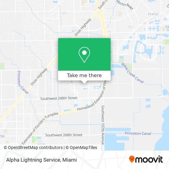 Alpha Lightning Service map