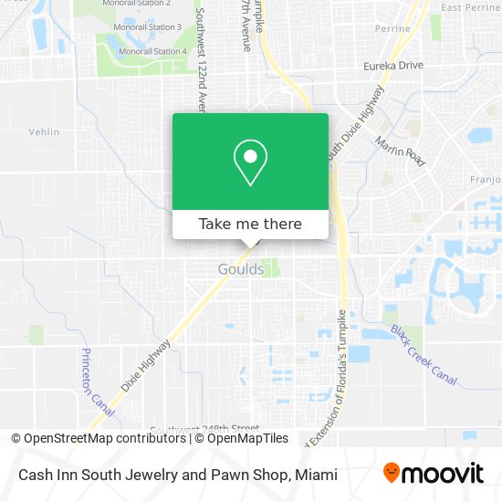 Mapa de Cash Inn South Jewelry and Pawn Shop
