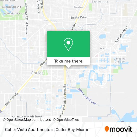 Mapa de Cutler Vista Apartments in Cutler Bay