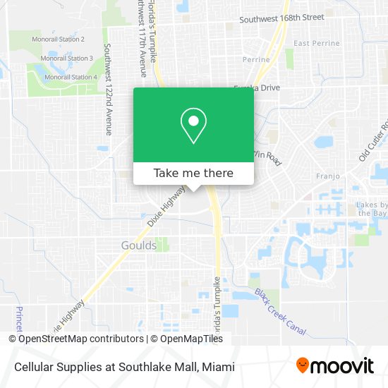 Mapa de Cellular Supplies at Southlake Mall