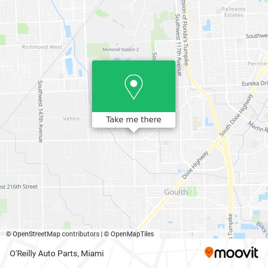 Mapa de O'Reilly Auto Parts