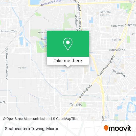 Southeastern Towing map