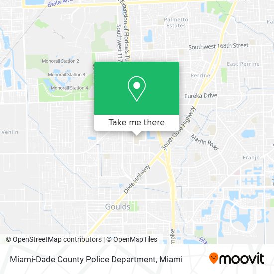 Miami-Dade County Police Department map