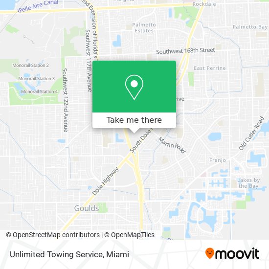 Unlimited Towing Service map