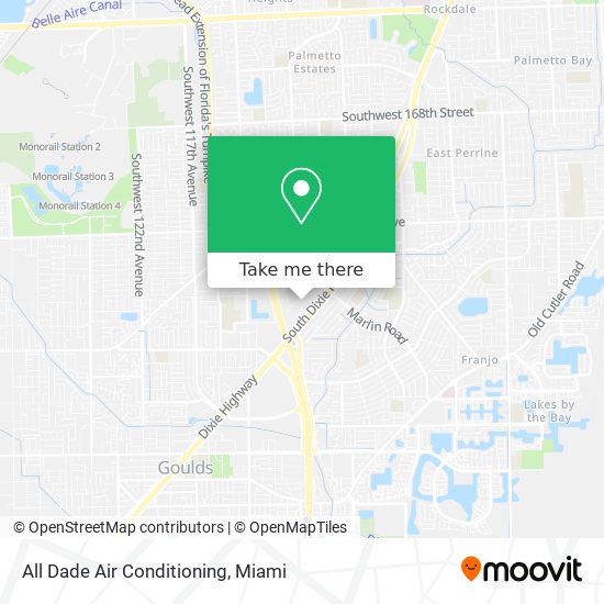 All Dade Air Conditioning map