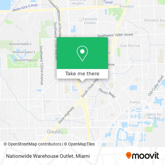 Mapa de Nationwide Warehouse Outlet