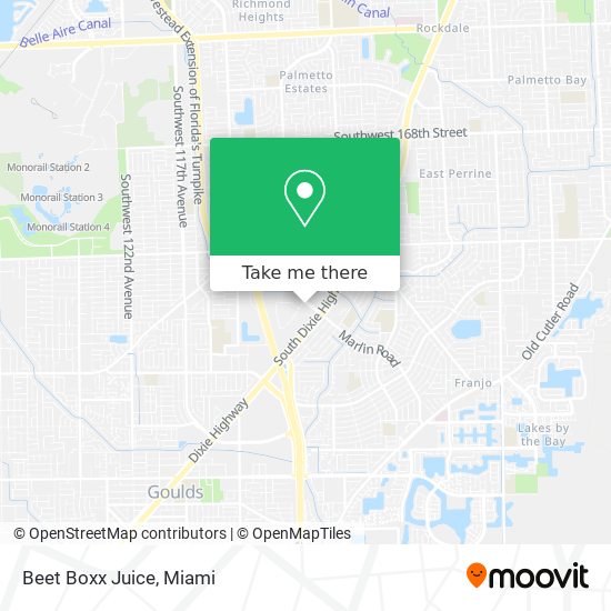 Mapa de Beet Boxx Juice