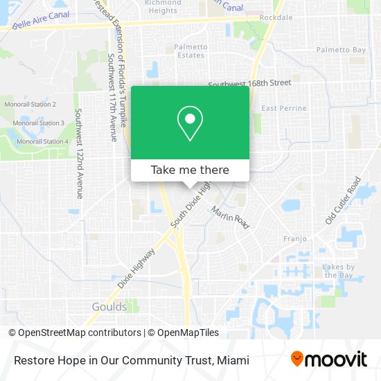 Mapa de Restore Hope in Our Community Trust