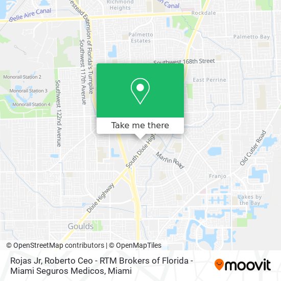 Mapa de Rojas Jr, Roberto Ceo - RTM Brokers of Florida - Miami Seguros Medicos