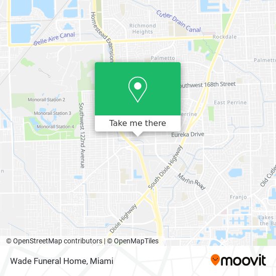 Wade Funeral Home map