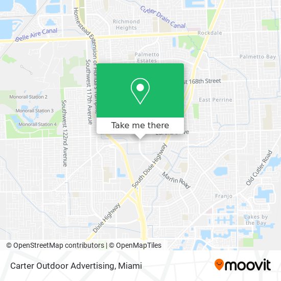 Carter Outdoor Advertising map