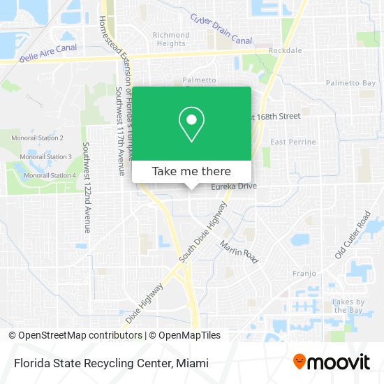 Florida State Recycling Center map