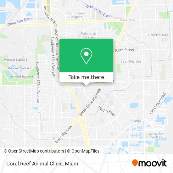 Coral Reef Animal Clinic map