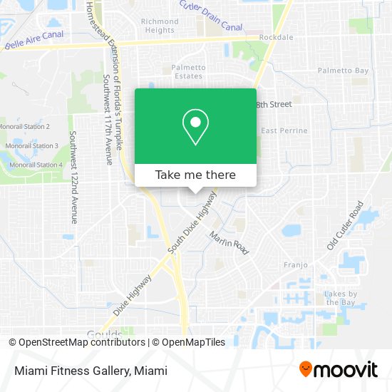 Miami Fitness Gallery map