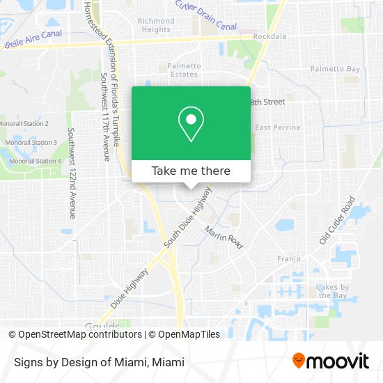 Signs by Design of Miami map