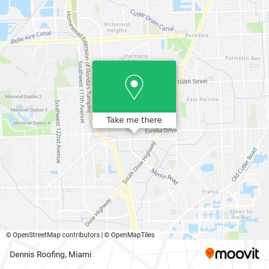 Dennis Roofing map