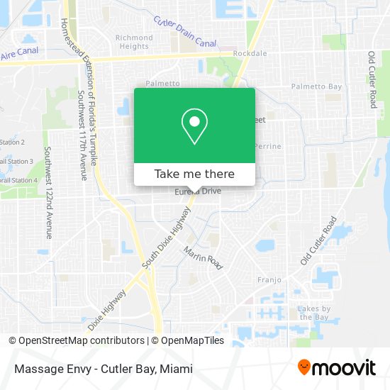 Mapa de Massage Envy - Cutler Bay