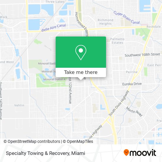 Specialty Towing & Recovery map