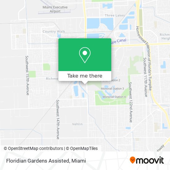 Floridian Gardens Assisted map