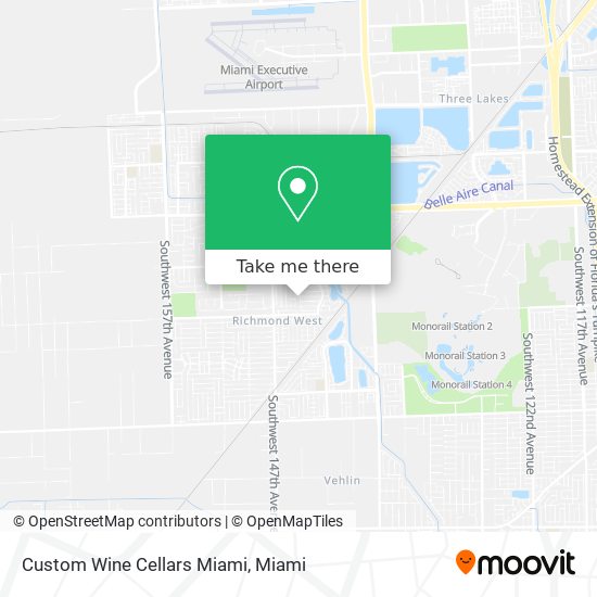 Custom Wine Cellars Miami map