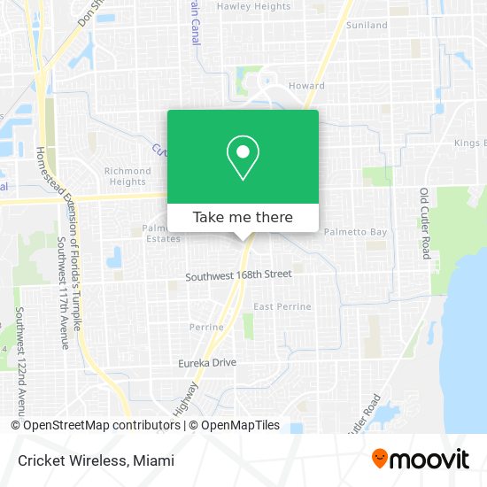 Mapa de Cricket Wireless