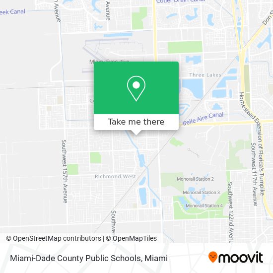 Mapa de Miami-Dade County Public Schools