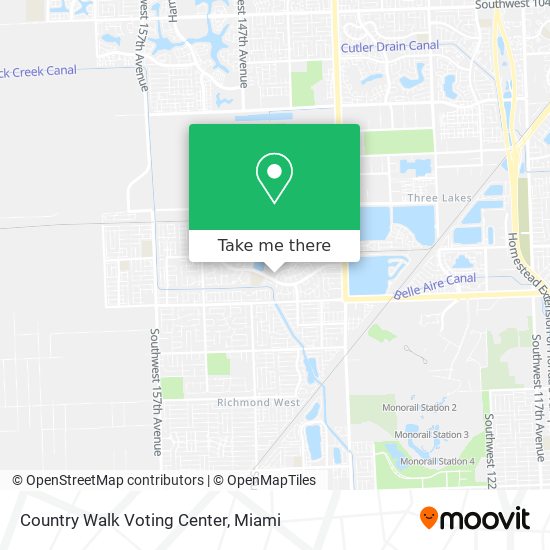 Mapa de Country Walk Voting Center