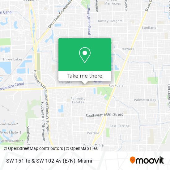 Mapa de SW 151 te & SW 102 Av (E/N)