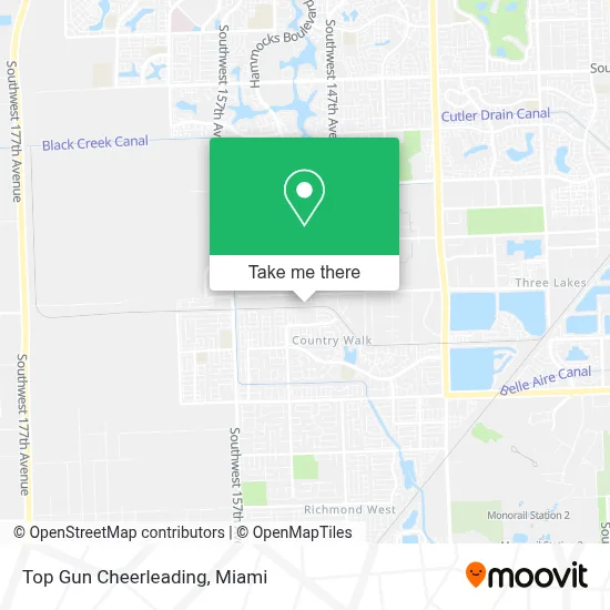 Top Gun Cheerleading map