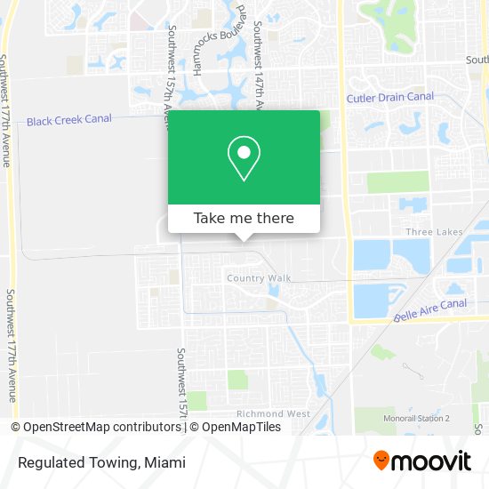 Regulated Towing map