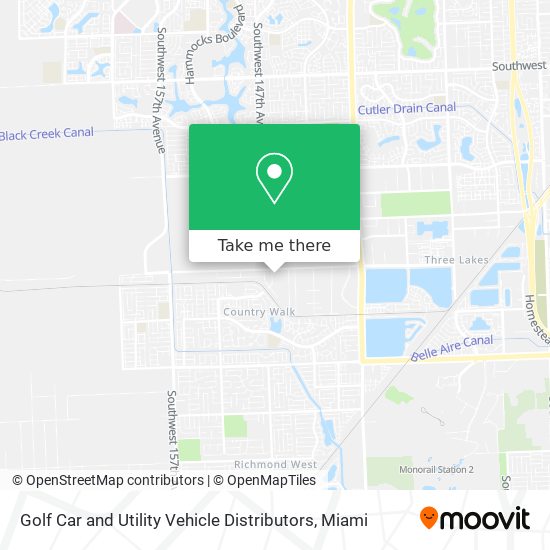 Golf Car and Utility Vehicle Distributors map