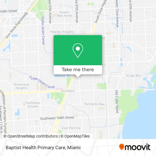 Baptist Health Primary Care map