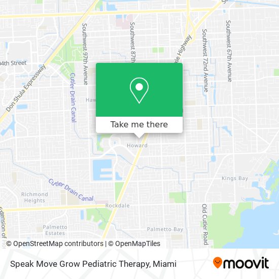 Mapa de Speak Move Grow Pediatric Therapy