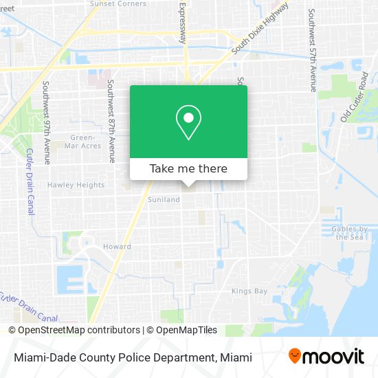 Miami-Dade County Police Department map