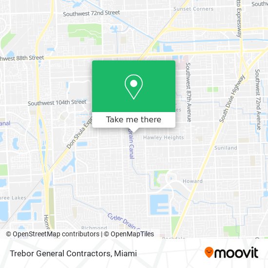 Trebor General Contractors map