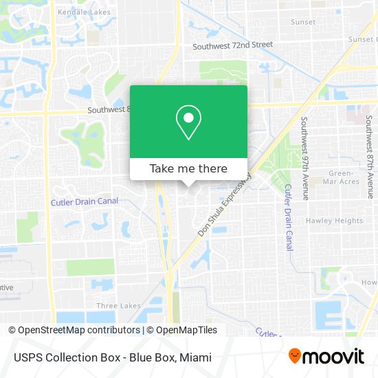 USPS Collection Box - Blue Box map