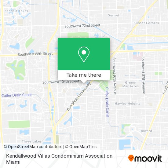 Kendallwood Villas Condominium Association map