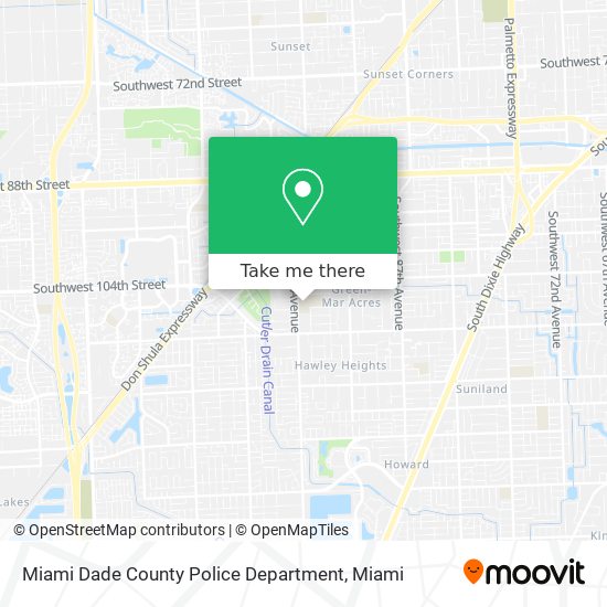 Mapa de Miami Dade County Police Department